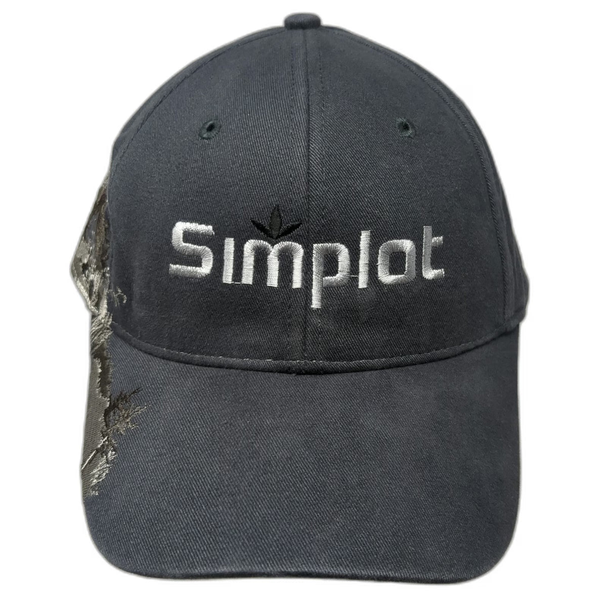Dri Duck Simplot Baseball Cap Gray One Size Embroidered Grizzly Bear Hat Cotton