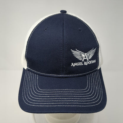 Angel Roofing Snapback Trucker Hat Blue One Size Mesh Back Colorblock