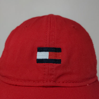 Tommy Hilfiger Men's Slideback Hat Red Size OS Embroidered Logo Cotton