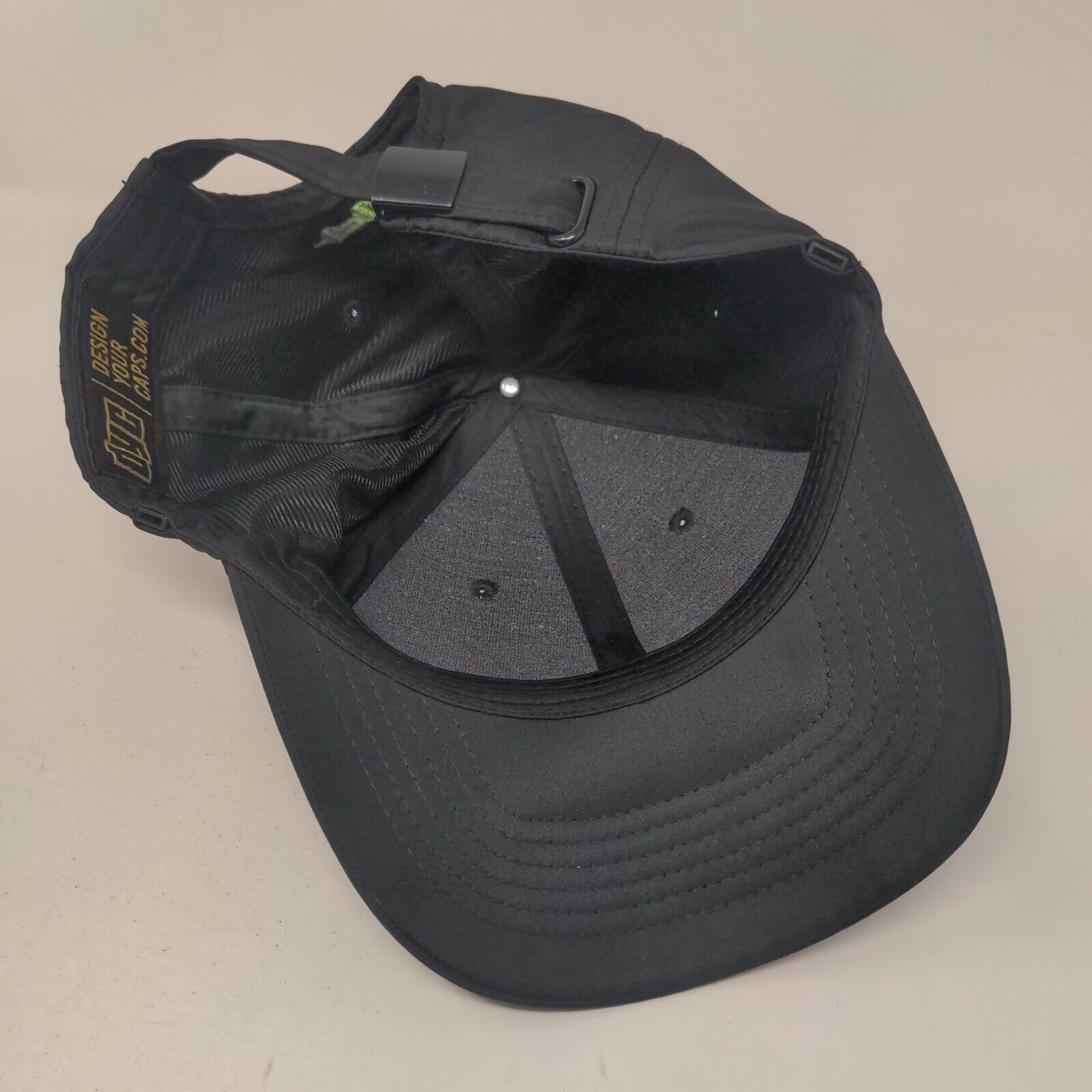 Piros Bait & Tackle Slideback Hat Black One Size Embroidered Fishing DYC