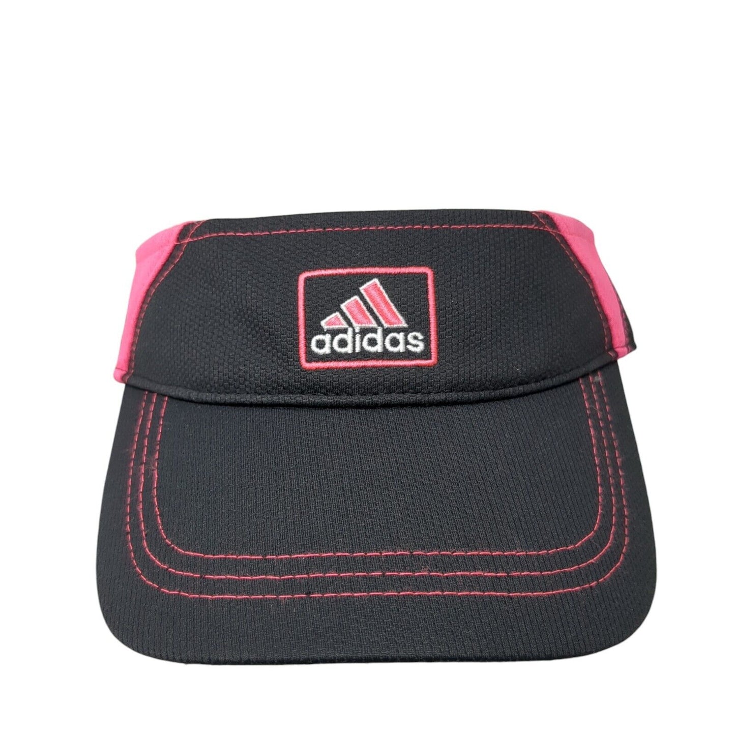 Adidas Strapback Sun Visor Cap Black One Size Adjustable Embroidered Polyester
