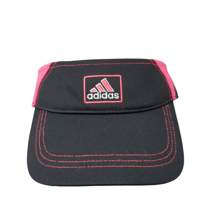 Adidas Strapback Sun Visor Cap Black One Size Adjustable Embroidered Polyester