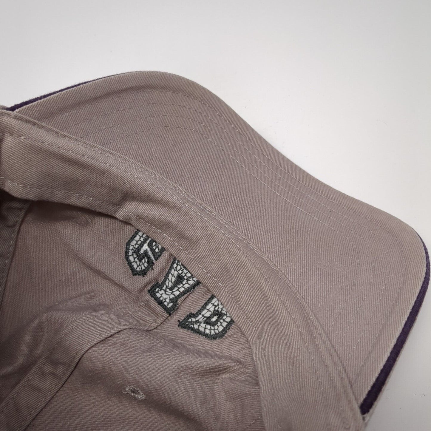 Gap Slideback Hat Brown S/M Embroidered Spell Out Adjustable 6 Panel