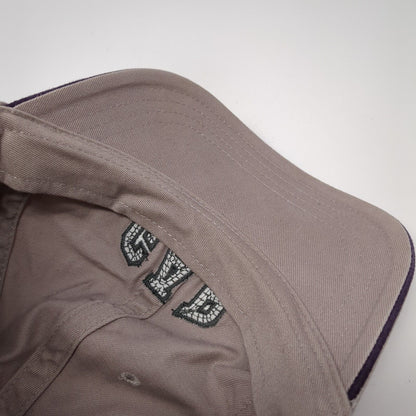 Gap Slideback Hat Brown S/M Embroidered Spell Out Adjustable 6 Panel