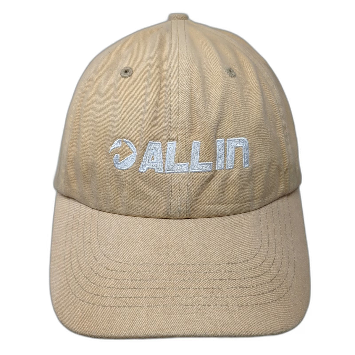 Richardson Baseball Cap Beige One Size ALLIN Embroidered Logo Slideback Hat
