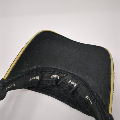 Marker Strapback Sun Visor Cap Black One Size Adjustable Embroidered Lightweight