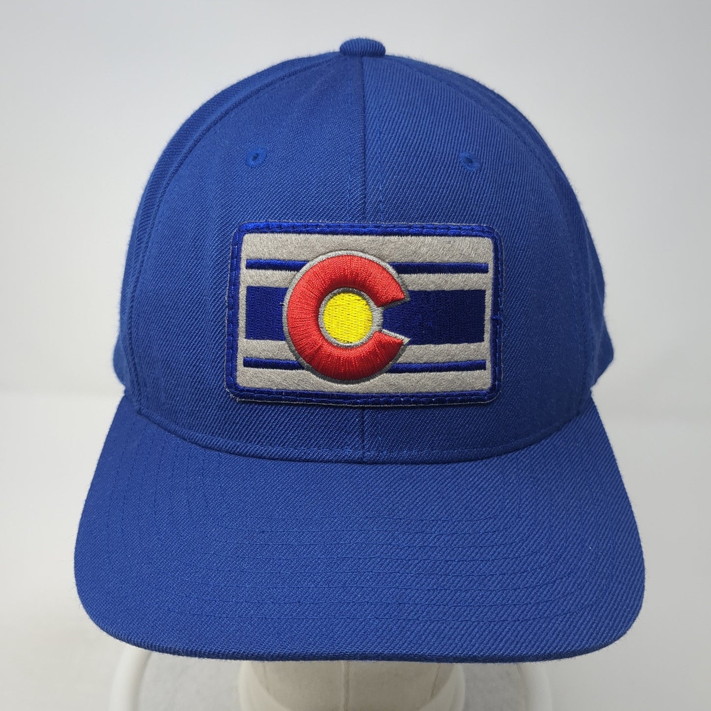 Colorado Snapback Hat Blue One Size Adjustable Embroidered Patriotic 6 Panel