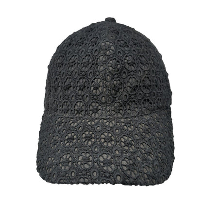 Collection Eighteen Strapback Hat Black One Size Adjustable Crochet