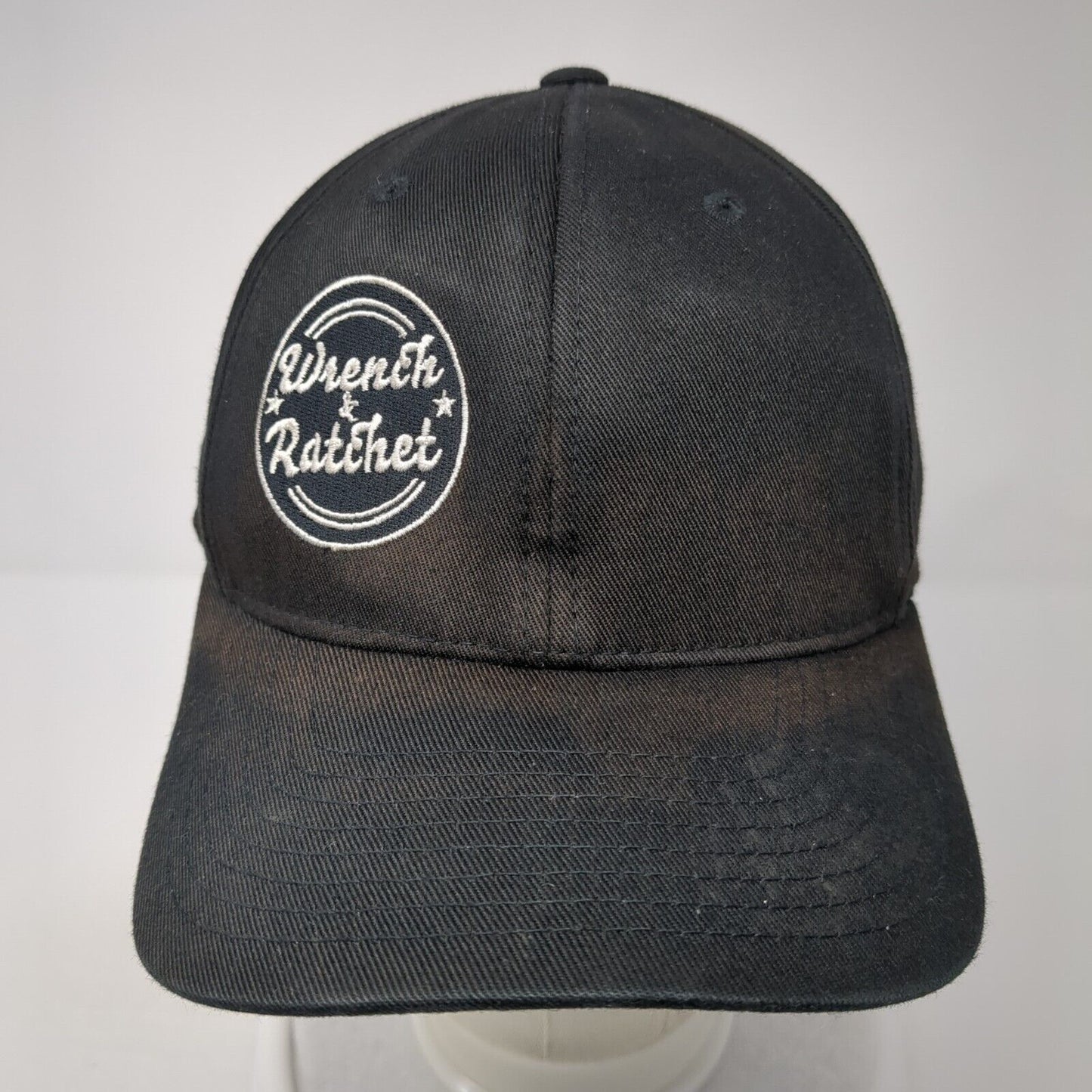 Wrench & Ratchet Fitted Hat Black L-XL Embroidered Stretch Flexfit