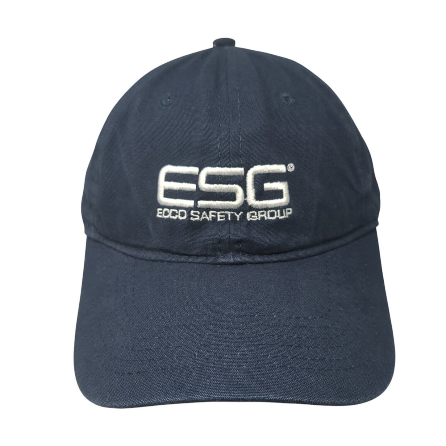 Ecco Safety Group Strapback Hat Blue OS Adjustable Embroidered Port & Company