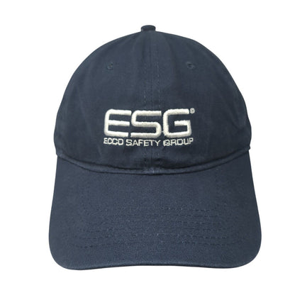 Ecco Safety Group Strapback Hat Blue OS Adjustable Embroidered Port & Company
