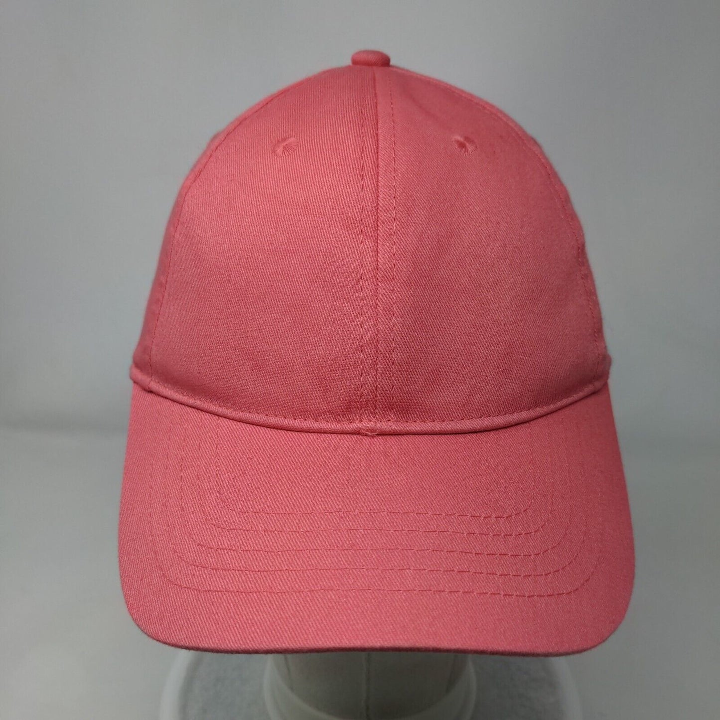Unbranded Strapback Hat Pink OSFM Adjustable Vented Holes 6 Panel Blank