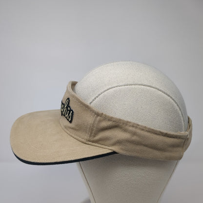Memphis Sun Visor Hat Brown One Size Adjustable Embroidered Lightweight Nissin