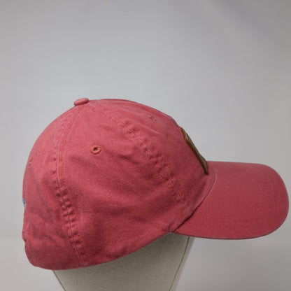 Vineyard Vines Baseball Cap Red One Size Adjustable Leather Patch 6 Panel