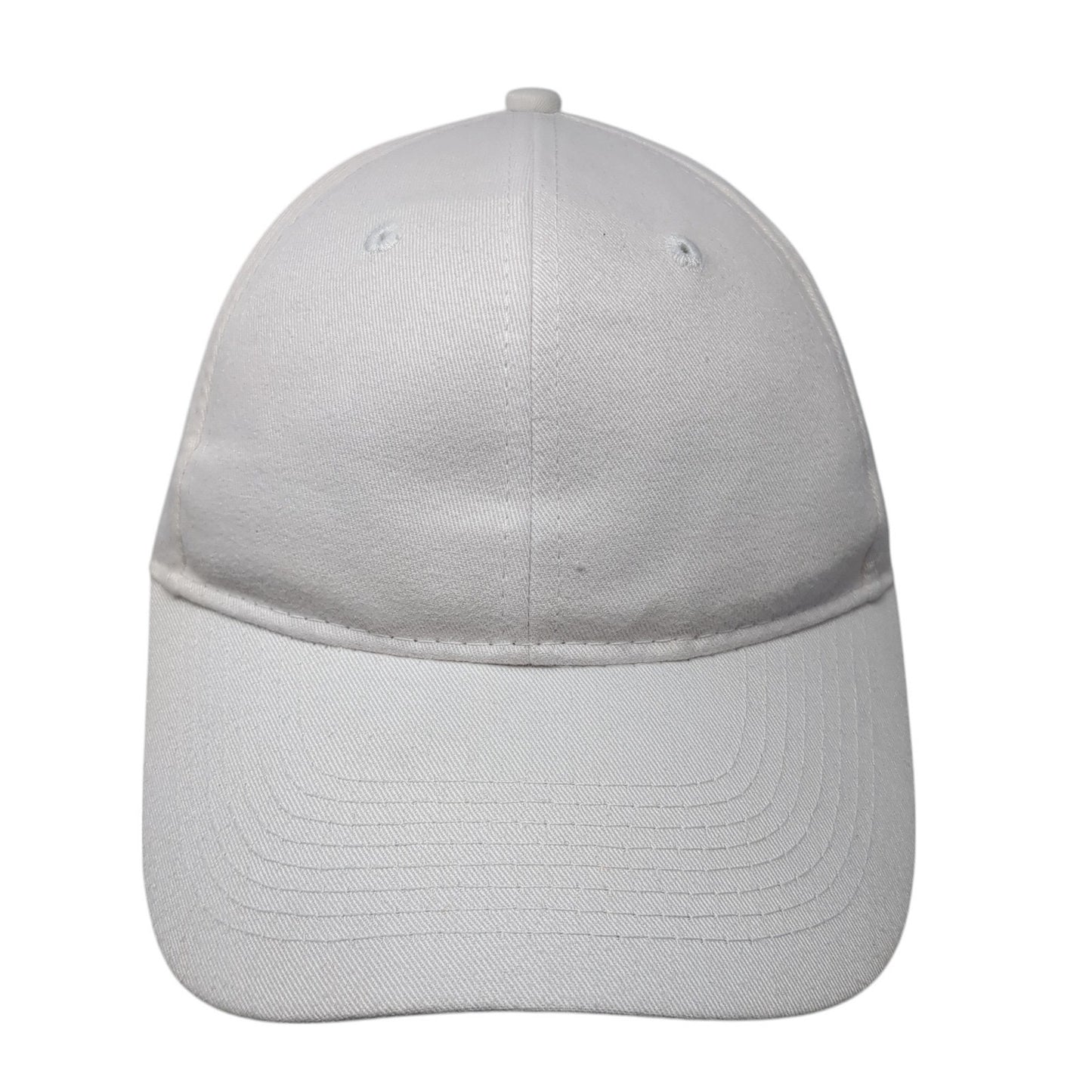 George Strapback Hat White One Size Solid Adjustable Blank Outdoor