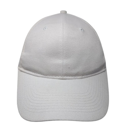 George Strapback Hat White One Size Solid Adjustable Blank Outdoor