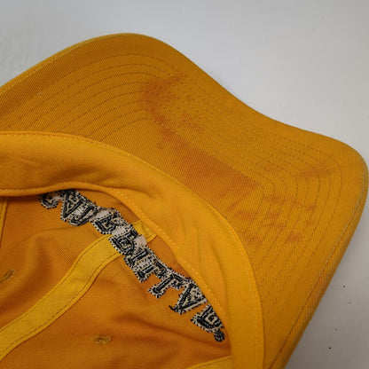 Caterpillar Yellow Baseball Cap One Size Embroidered Logo Cotton Slideback Hat