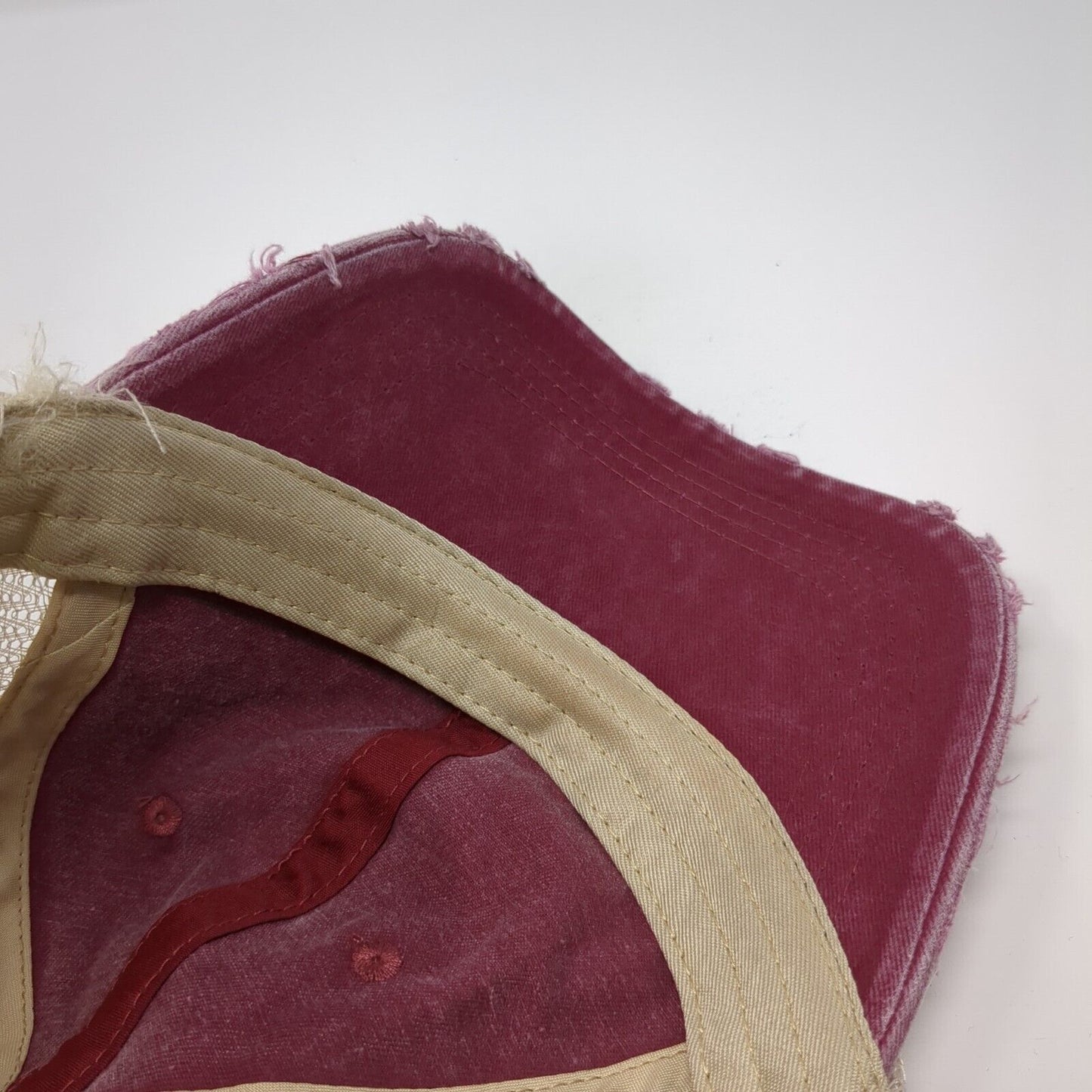 Unbranded Ponytail Trucker Hat Multicolor OS Adjustable Mesh Back Distressed