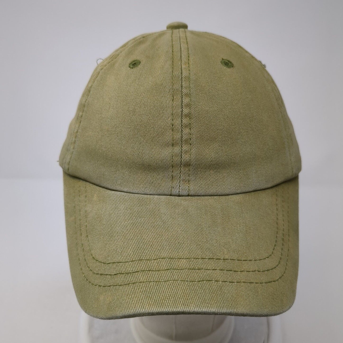 Unbranded Slideback Hat Green One Size Adjustable Blank Vent Holes