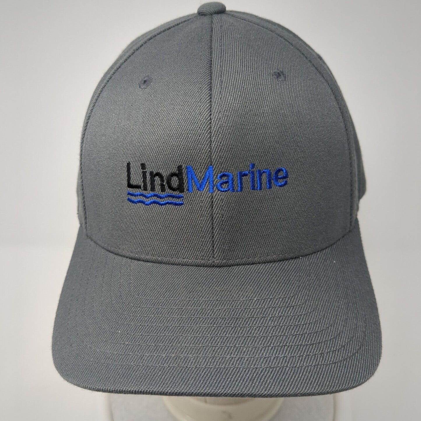 Lind Marine Fitted Hat Gray L/XL Embroidered 6 Panel Pro 585 Richardson