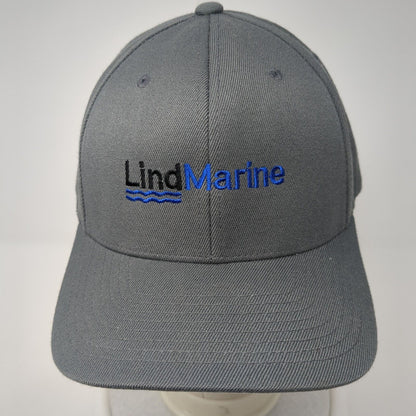Lind Marine Fitted Hat Gray L/XL Embroidered 6 Panel Pro 585 Richardson