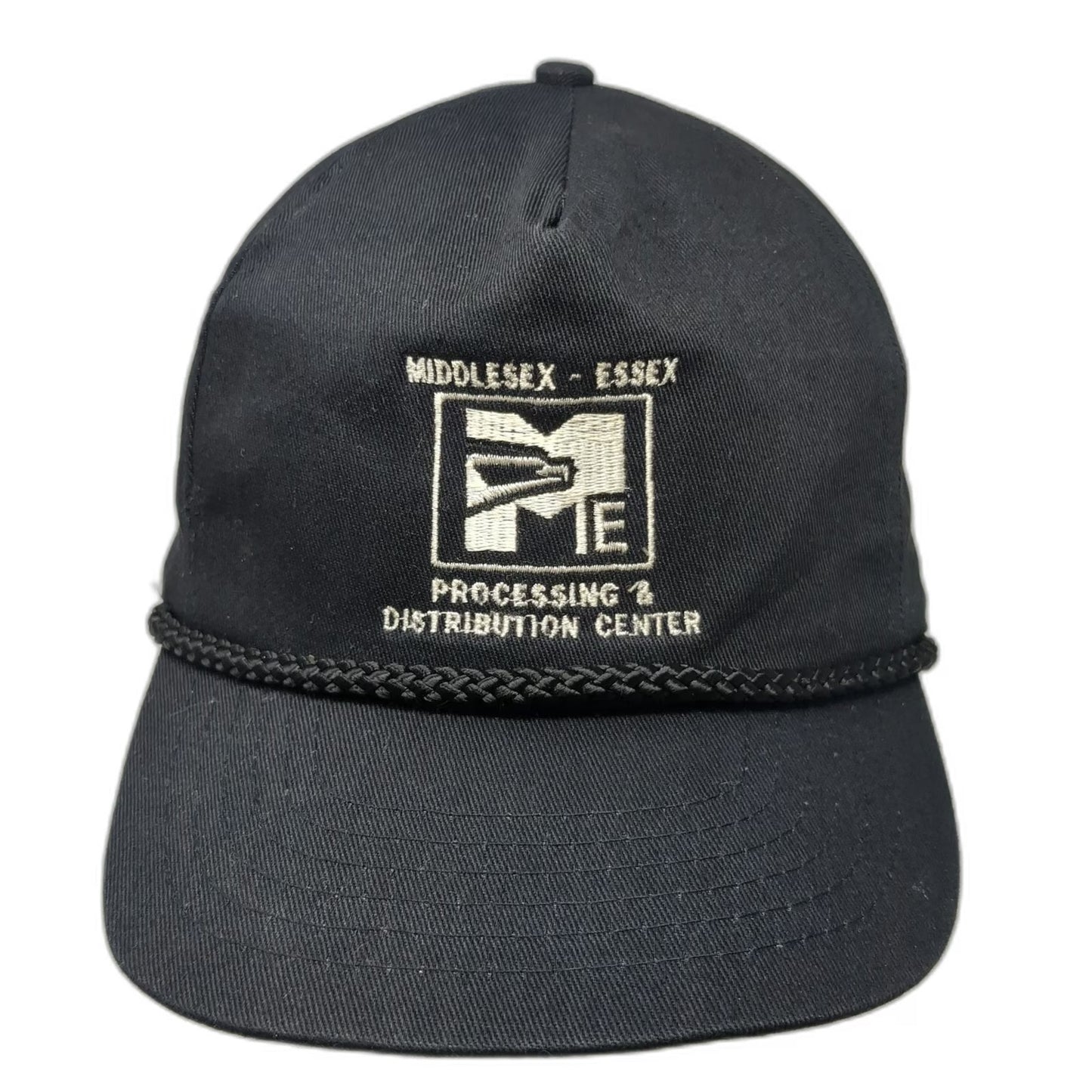Trucker Black Hat USPS Middlesex-Essex Processing Center Rope USPS Vintage