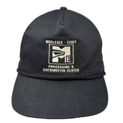 Trucker Black Hat USPS Middlesex-Essex Processing Center Rope USPS Vintage
