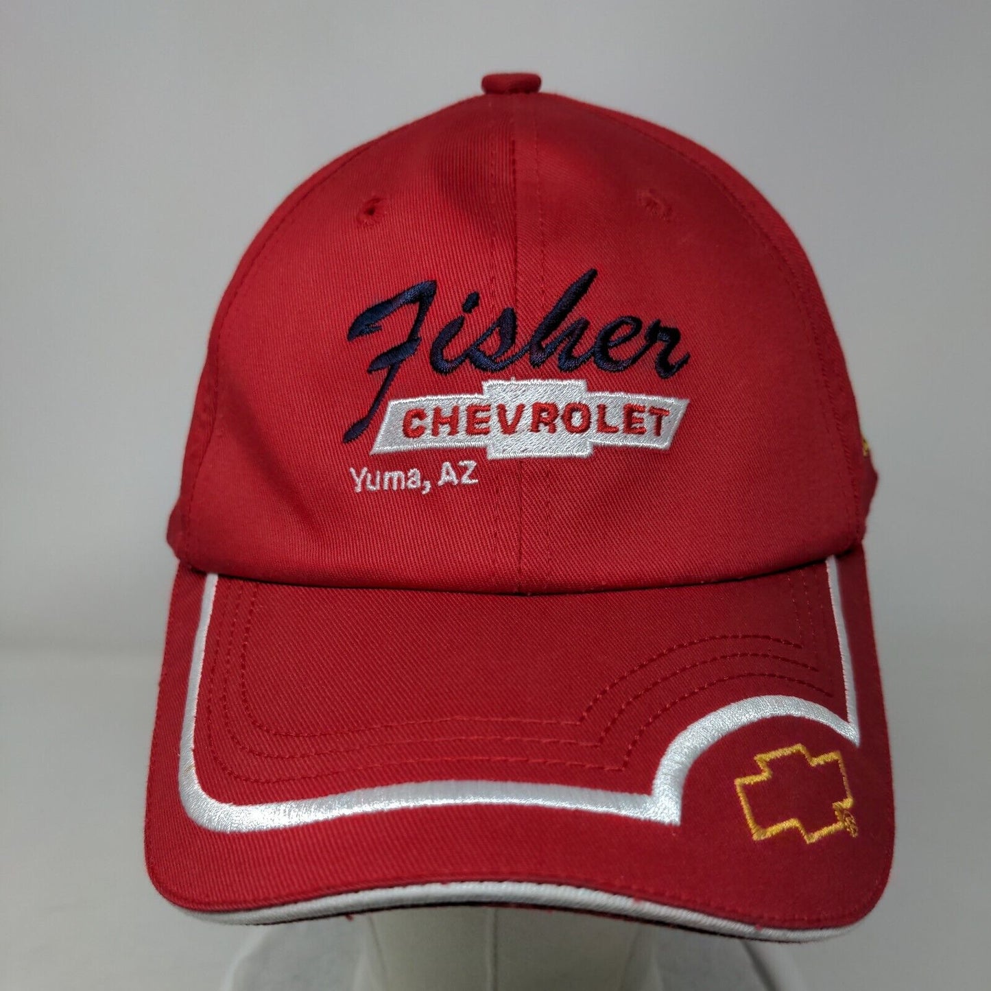 Fisher Chevrolet Yuma AZ Slideback Hat Red One Size Embroidered 6 Panel