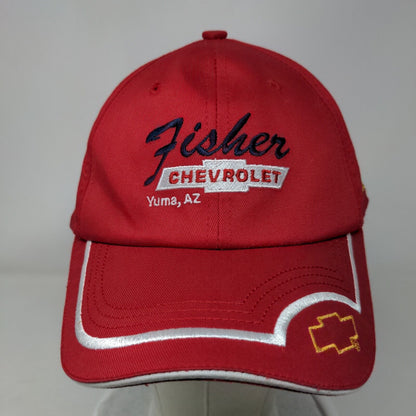 Fisher Chevrolet Yuma AZ Slideback Hat Red One Size Embroidered 6 Panel
