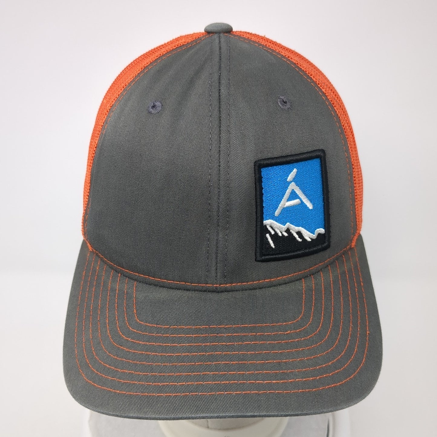Richardson Snapback Trucker Hat Multi One Size Logo Patch Mesh Back