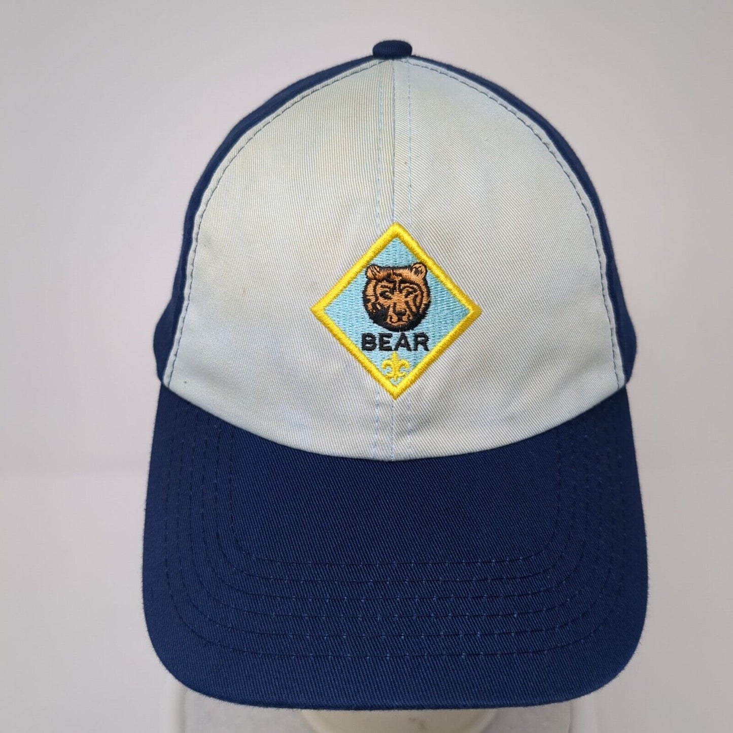 Webelos Bear Twill Strapback Hat Blue M/L Adjustable Embroidered 6 Panel