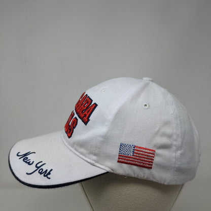 Niagara Falls New York Strapback Hat White OS Adjustable Embroidered Patriotic