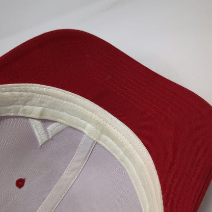 Richardson Trucker Hat Red One Size Mesh Back Snapback Contrast Stitch Triangle