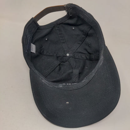 Tommy Hilfiger Slideback Hat Black One Size Embroidered Logo Adjustable