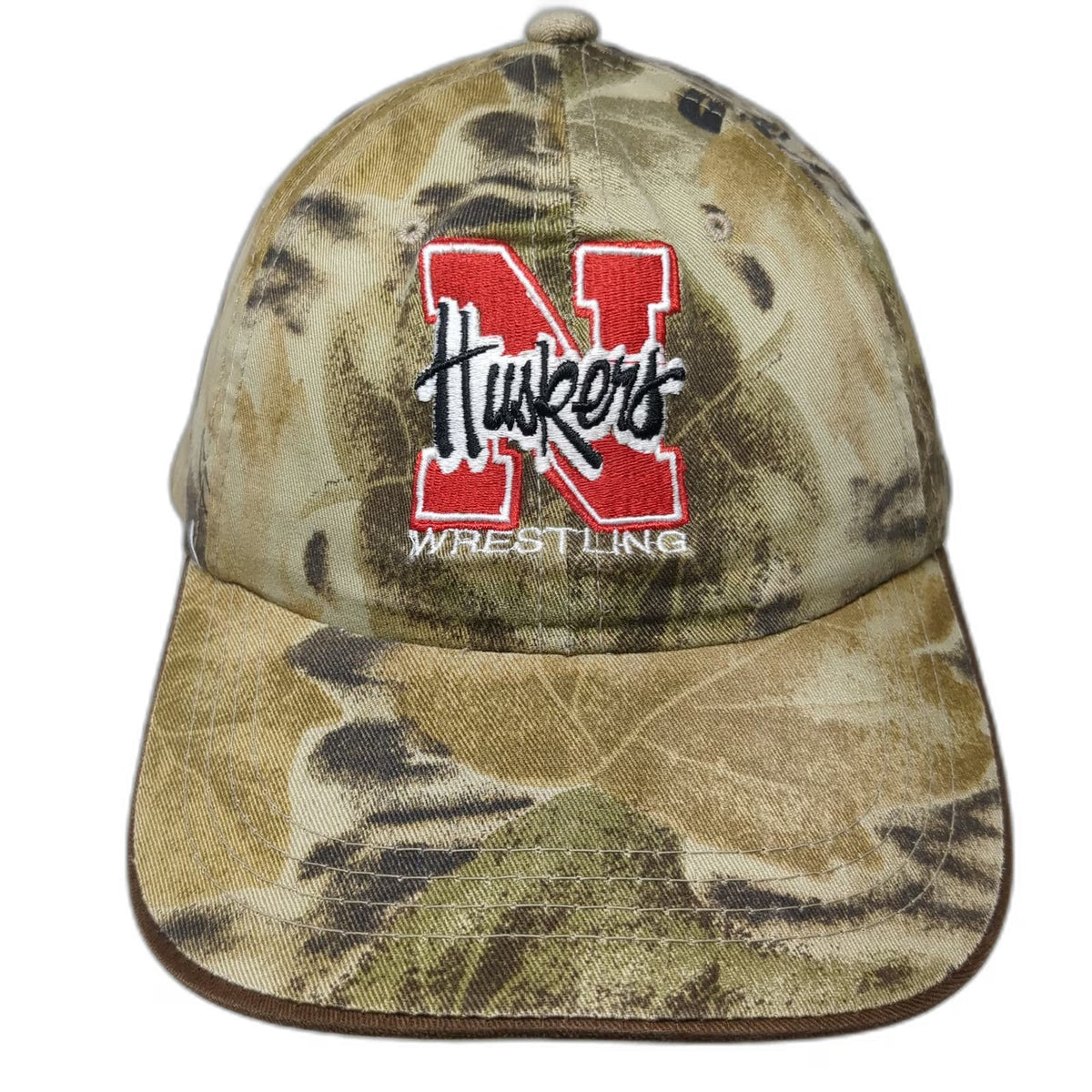 Nebraska Huskers NCAA Young An Cap Green One Size Camo Wrestling Slideback Hat