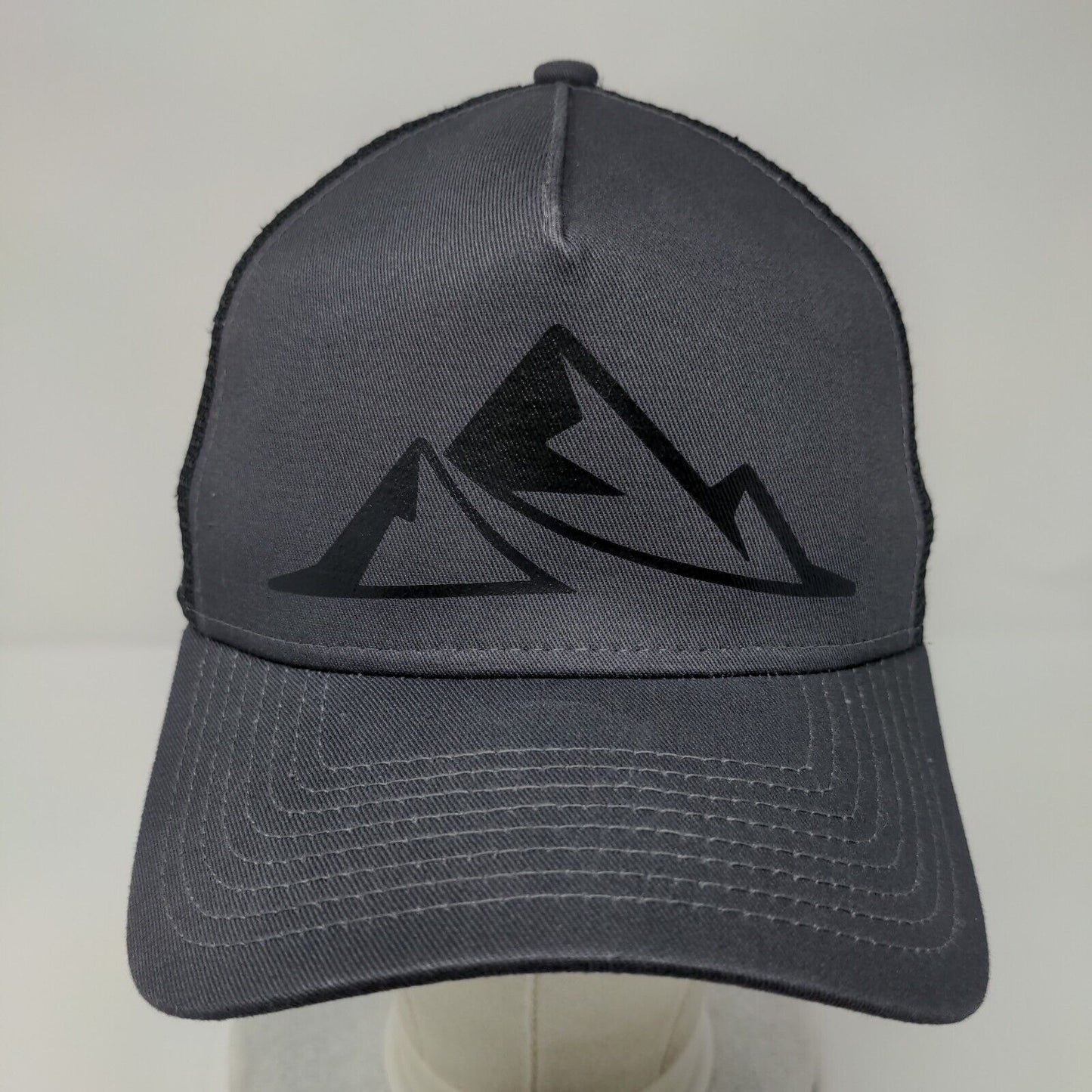 New Era Snapback Trucker Hat Gray OSFM Adjustable 9Forty Mesh Back 6 Panel