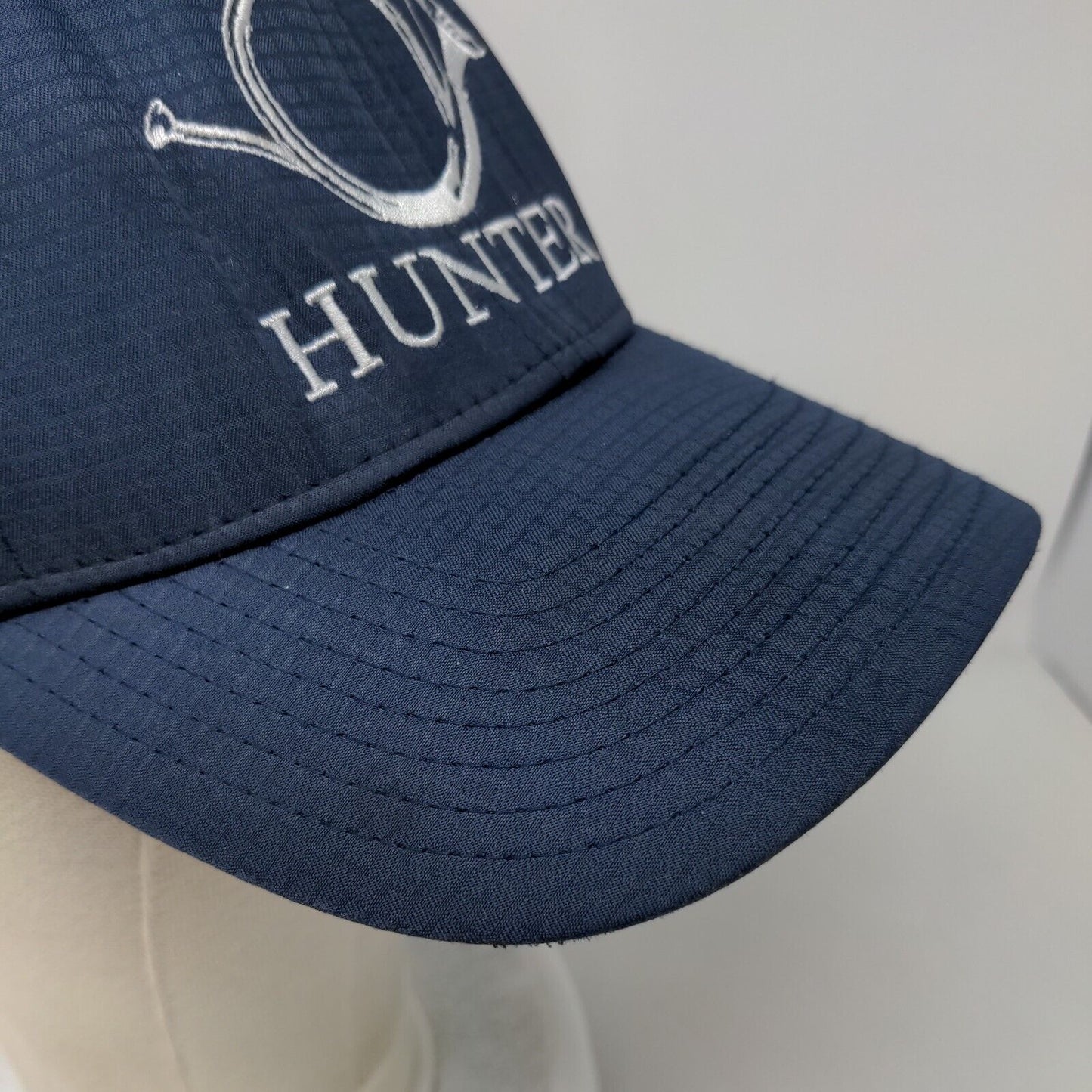 Hunter French Horn Slideback Hat Blue One Size Embroidered Adjustable