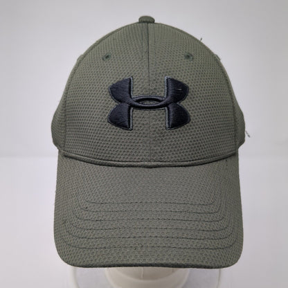 Under Armour Fitted Hat Green M/L Classic Fit Embroidered Vented Holes 6 Panel