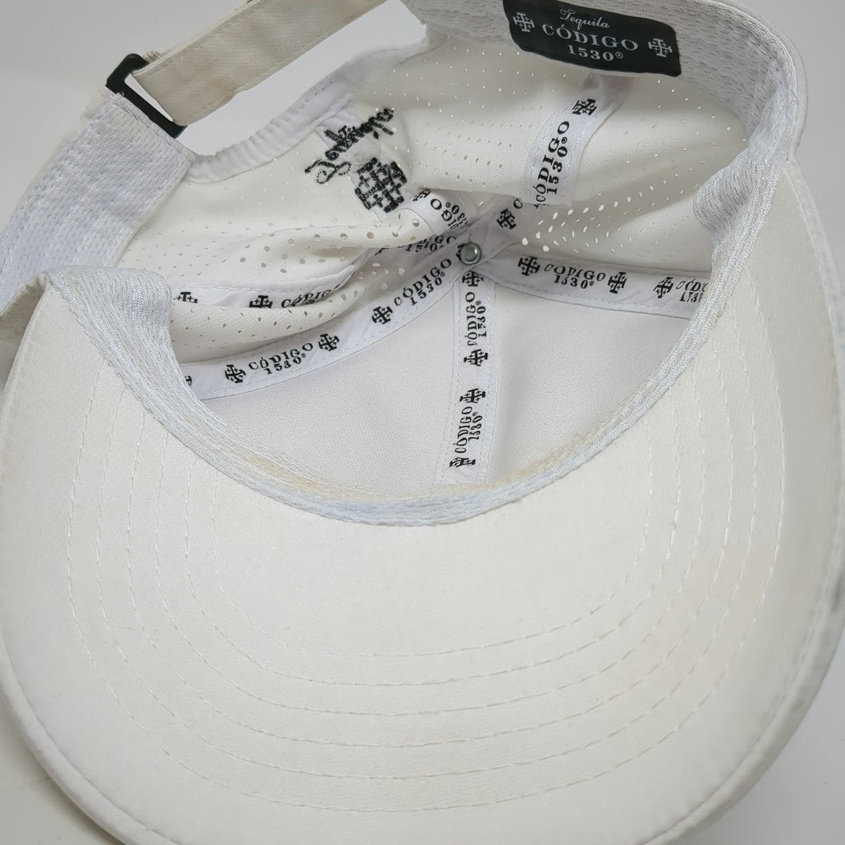 Codigo 1530 Tequila White Baseball Cap One Size Perforated Strapback Hat