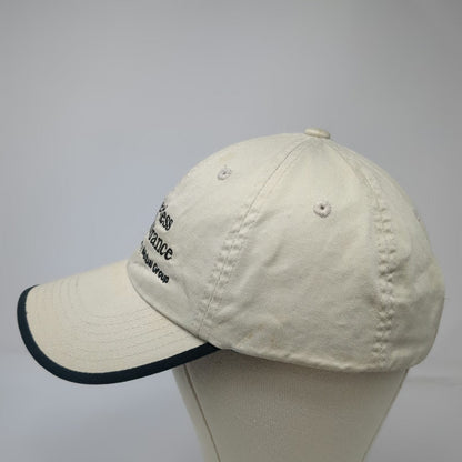 Port Authority Peerless Insurance Baseball Cap Beige Blue One Size Slideback Hat