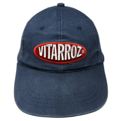 Vitarroz Blue Baseball Cap One Size Strapback Embroidered Patch Red White Hat