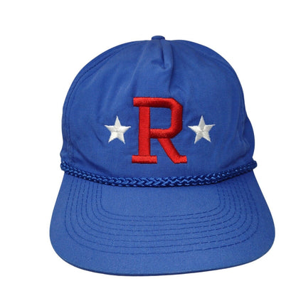 Letter R Snapback Rope Hat Blue OSFA Embroidered Stars Richardson