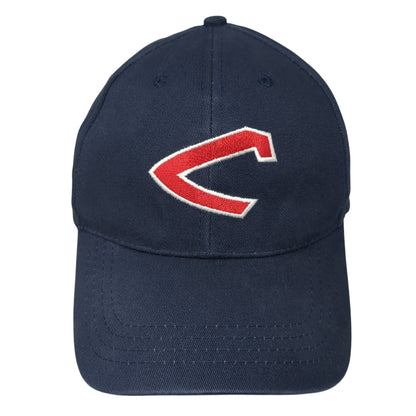 Plaza Tire Strapback Baseball Cap Blue One Size Adjustable Embroidered 6 Panel