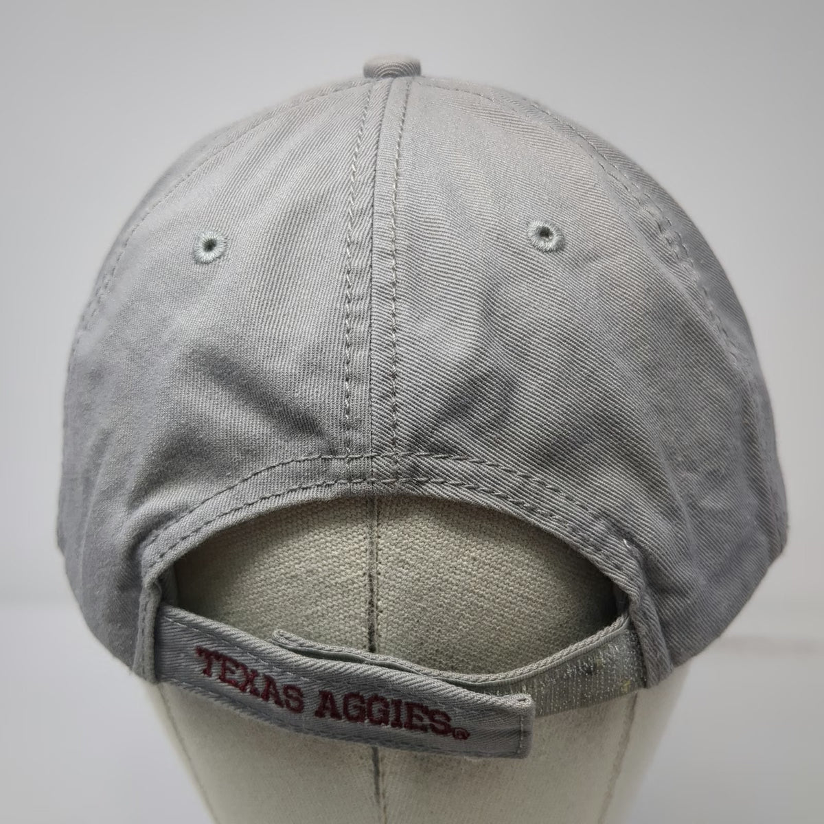 Texas A&M Aggies NCAA CC Creations Cap Hat Gray One Size Strapback ATM Red Logo