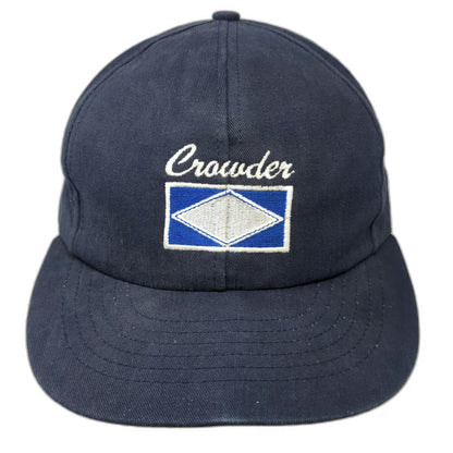 Blue Snapback Hat Made in USA Crowder Graphic Embroidered 6 Panel Cap Vintage OS
