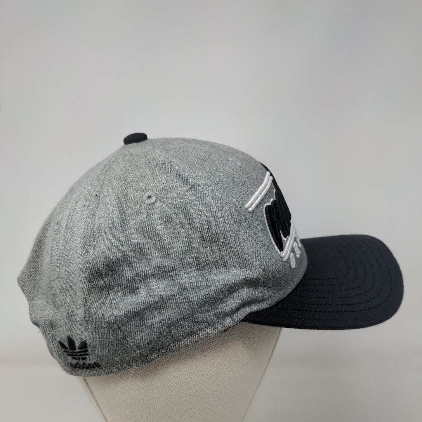 Adidas Originals Snapback Hat Gray One Size Embroidered Colorblock