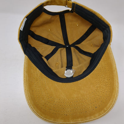 Lil Face Slideback Hat Yellow OS Adjustable Embroidered Vented Holes 6 Panel