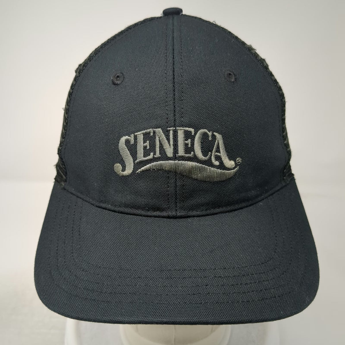Carhartt Seneca Foods Black Trucker Hat One Size Mesh Snapback Corporate Logo