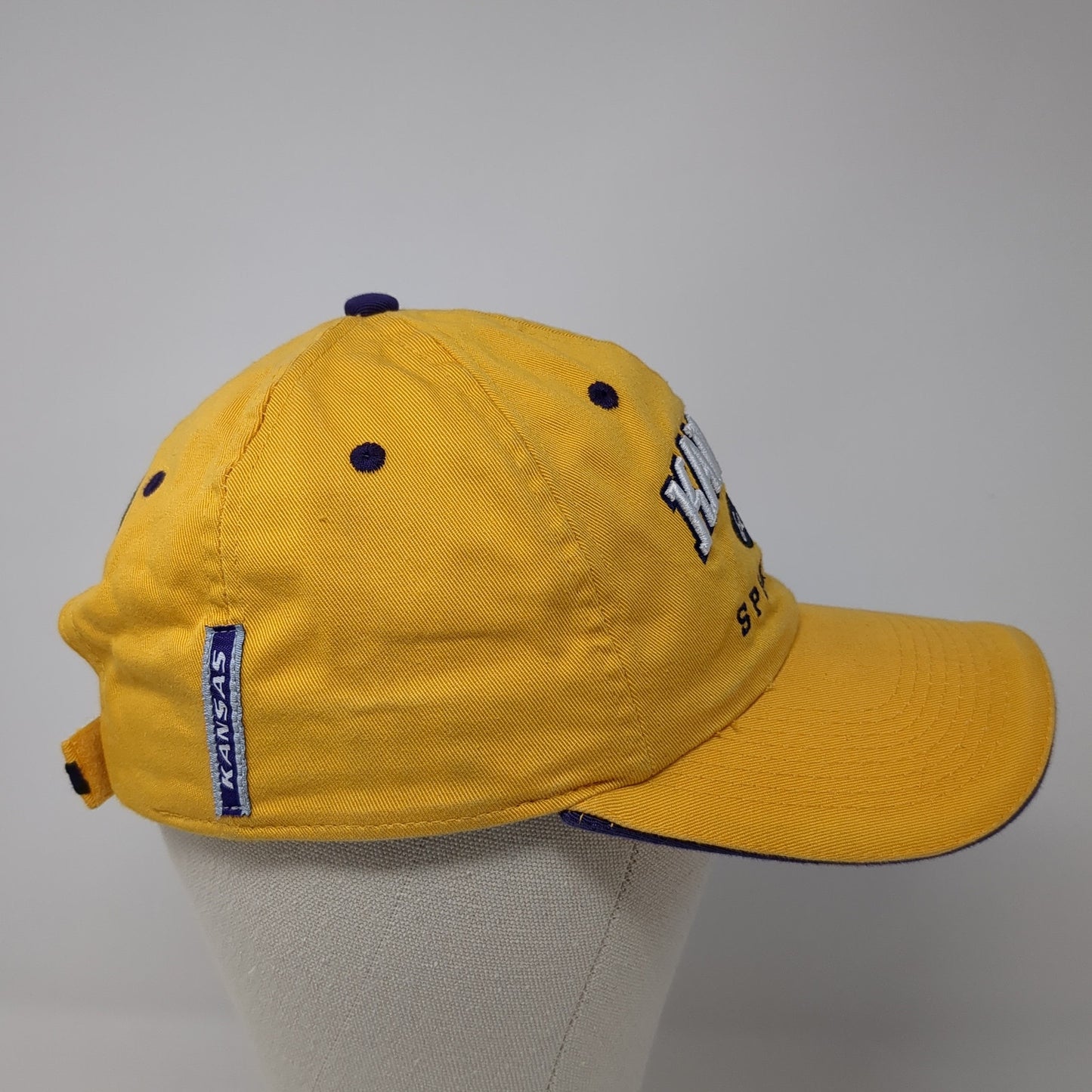 Kansas Speedway Est. 2001 Strapback Baseball Cap Yellow One Size Adjustable ISC