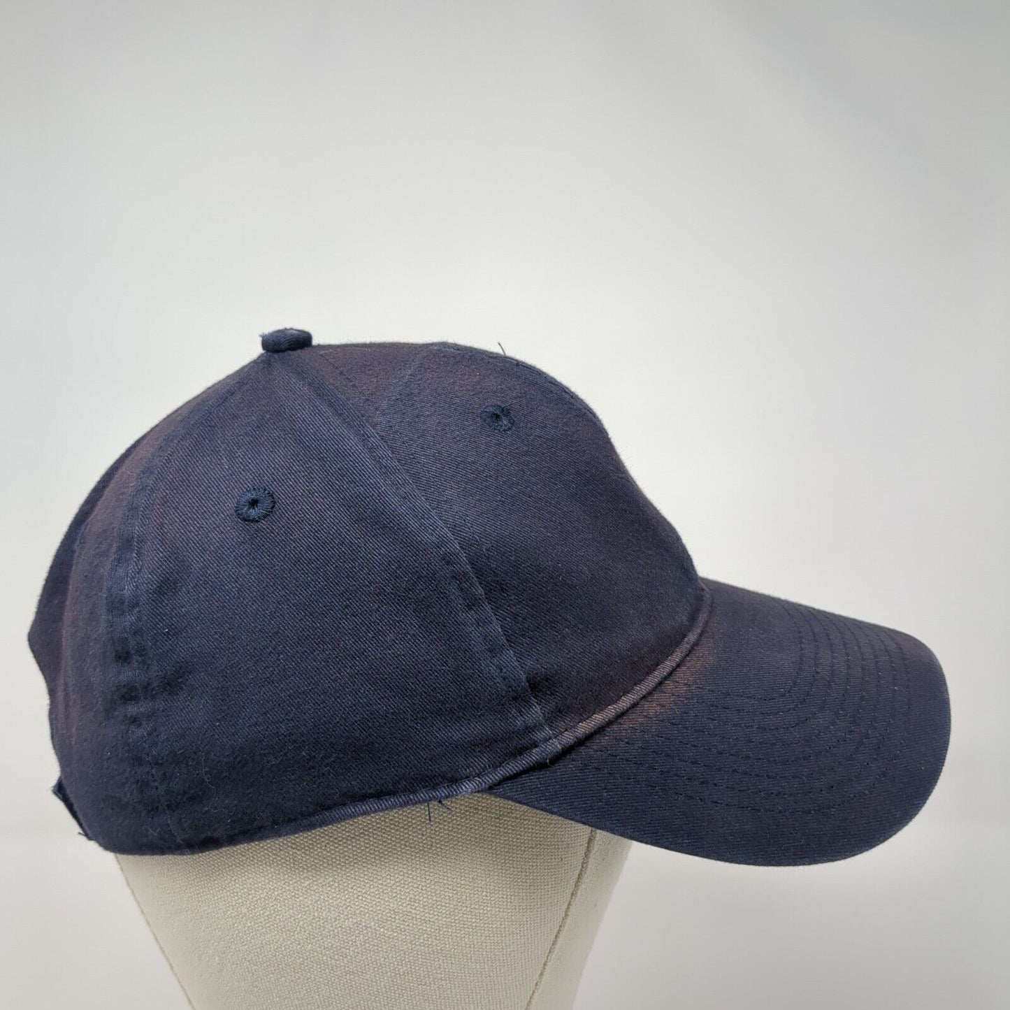 George Strapback Hat Blue One Size Adjustable Vented Holes 6 Panel Blank